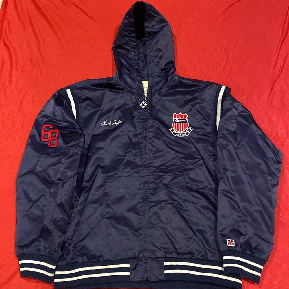 RARE Converse Chuck Taylor Varsity Hoodie Jacket Men’s Medium Windbreaker